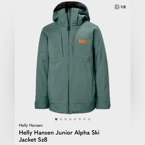 Helly Hansen Junior Alpha Ski Jacket - Size 8 Grey